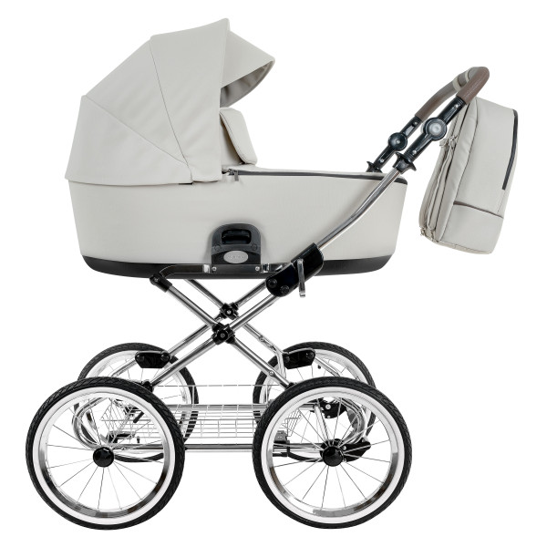 ROAN Коляска 1 в1 Bass Next Classic короб Marzipan/Black/руч.Cappuccino(2 места)14d