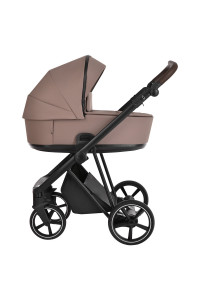ROAN Коляска 2 в1 Sol короб + прогулка Cocoa/Black/руч.Тем.Коричневый(2 места)