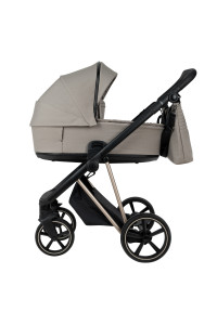 ROAN Коляска 2 в1 Sol короб + прогулка Hazel/Champagne/руч.Black/к.Black(2 места)