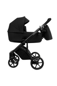 ROAN Коляска 2 в1 Bass Next  короб + прогулка Caviar Black/Black/руч.Black(2 места)