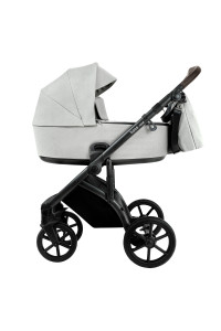ROAN Коляска 2 в1 Bass Next  короб + прогулка Marzipan/Black/руч.Cappuccino(2 места)