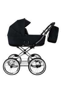 ROAN Коляска 2 в1 Bass Next Classic короб + прогулка Caviar/Black/руч.Black(2 места)14d