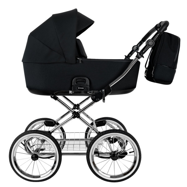 ROAN Коляска 2 в1 Bass Next Classic короб + прогулка Caviar/Black/руч.Black(2 места)14d