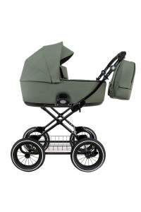 ROAN Коляска 1 в1 Bass Next Classic короб Sage Green/Black/руч.Black(2 места)12d