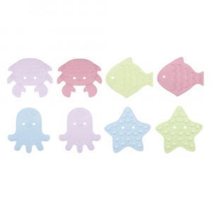 ROXY-KIDS Антискользящие мини-коврики для ванны SEA ANIMALS, SOFT COLORS 8  шт.