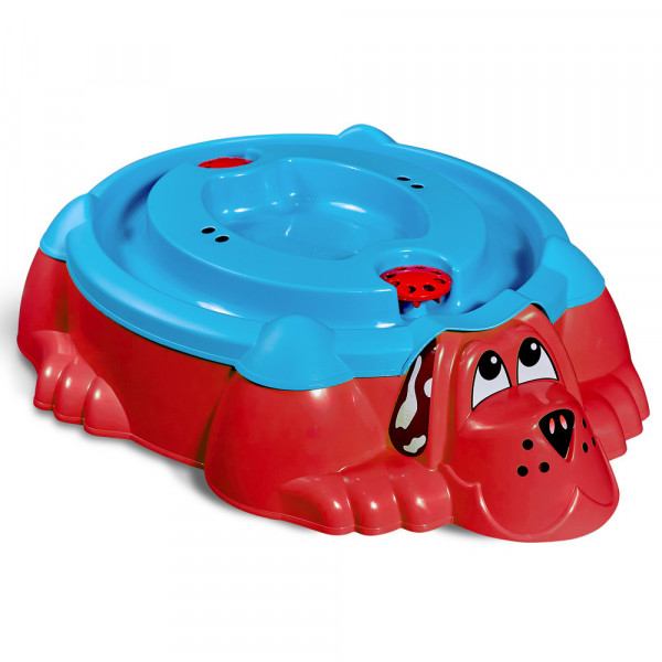 Sheffilton KIDS Песочница Собачка с крышкой Красный/Голубой (116,565,526,0 h) Sheffilton KIDS Песочница Собачка с крышкой Красный/Голубой (116,565,526,0 h)