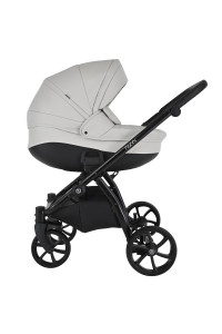 TUTIS Коляска 3 в1 NANNI  люлька-пер+ короб+прогулка Кожа Light Silver