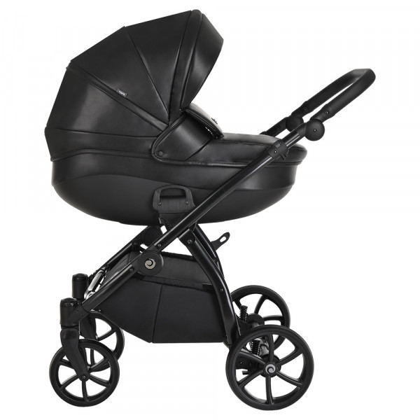TUTIS Коляска 2 в1 NANNI короб + прогулка Кожа Jet Black TUTIS Коляска 2 в1 NANNI короб + прогулка Кожа Jet Black