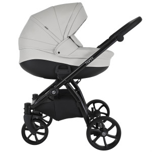 TUTIS Коляска 2 в1 NANNI короб + прогулка Кожа Light Silver