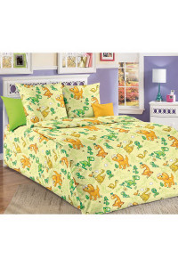 ТЕКС ДИЗАЙН Динозаврики 1 зел КПБ яселька (4060) Поплин