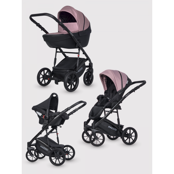 Коляска 3 в 1 Riko Basic Pacco 02 pink Коляска 3 в 1 Riko Basic Pacco 02 pink